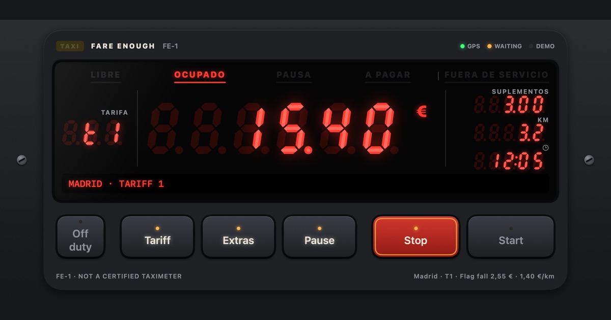 I made a taxi meter for my iPhone. For fun.