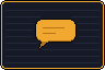 The word card: a whole amber speech bubble