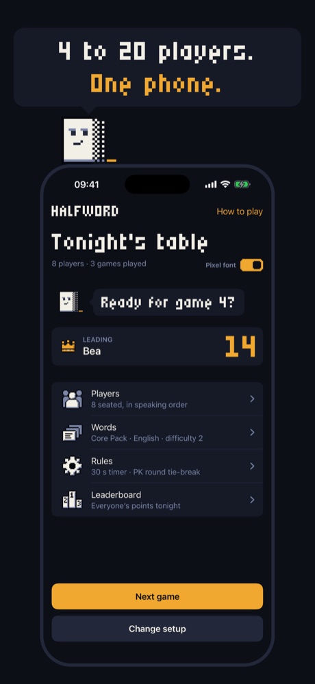 Tonight’s table: who leads, and the next game one tap away