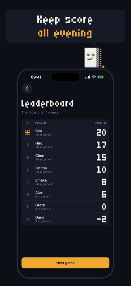Points add up over the evening
